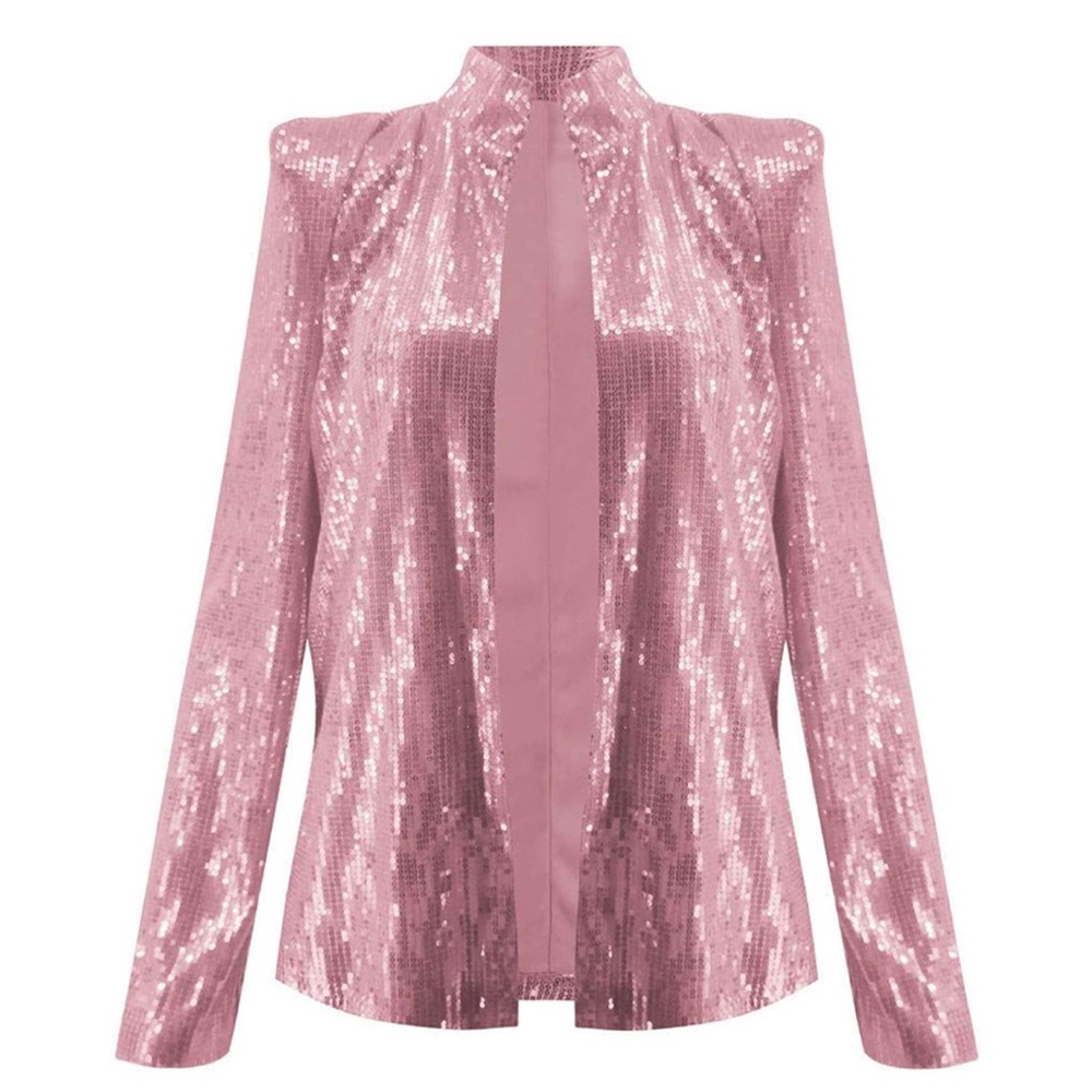 New Pink Sequin Jacket - Picture 1 of 4